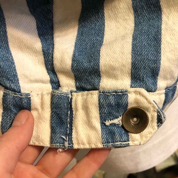 Y2K 90s striped jean jacket - Picture 5 of 8